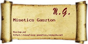 Misetics Gaszton névjegykártya